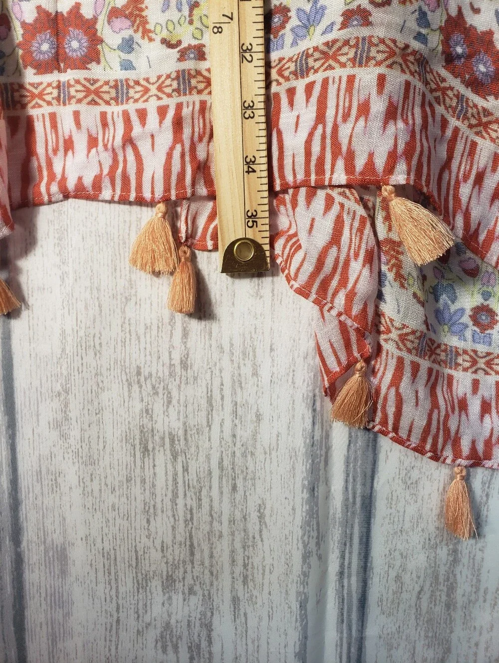 Lucky Brand Printed Boho Kimono bohemian open-front One Size